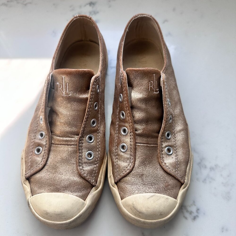 Ralph Lauren Women’s Platform Shoes, Gold, Size 6